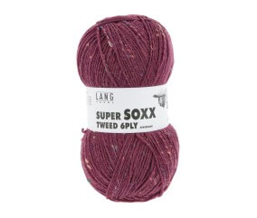Pelote à tricoter SUPER SOXX TWEED 6 fils - 150 Gr - Lang Yarns : La laine robuste, chaude et élégante