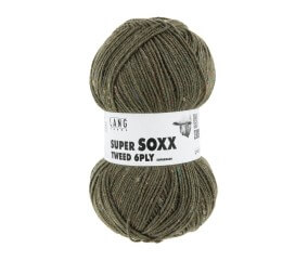 Pelote à tricoter SUPER SOXX TWEED 6 fils - 150 Gr - Lang Yarns : La laine robuste, chaude et élégante