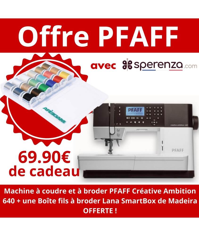 PFAFF Creative Ambition 640 Sperenza brodeuse broder broderie offre affaire promo cadeau
