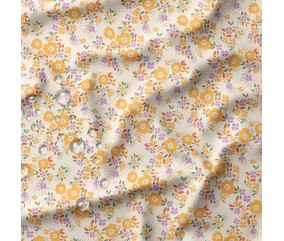Tissu imperméable motif floral dense