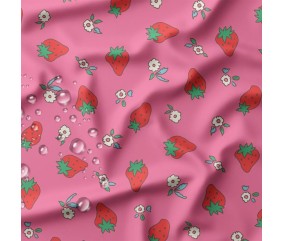 Tissu imperméable fraises