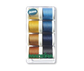 Coffret de Fils à Broder Spécial Jeans Aerofil 35 - 8 x 100m - Madeira