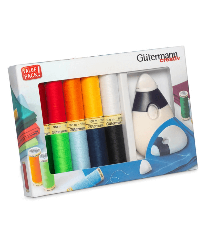 Set de 10 Fils Pour Tout Coudre 100 m + Craie de Tailleur - Gütermann