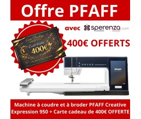 Machine à coudre et à broder PFAFF Creative Expression 950 Sperenza promotion cadeau remise promo solde