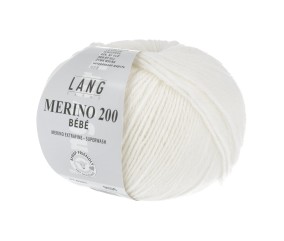 Pelote de laine à tricoter pour layette MERINO 200 BEBE - Lang Yarns