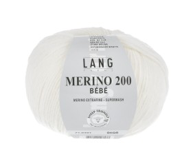 Pelote de laine à tricoter pour layette MERINO 200 BEBE - Lang Yarns