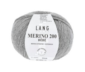 Pelote de laine à tricoter pour layette MERINO 200 BEBE - Lang Yarns