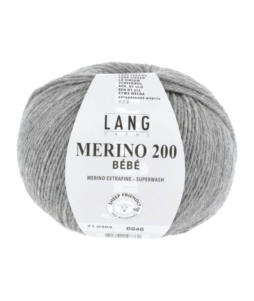 Pelote de laine à tricoter pour layette MERINO 200 BEBE - Lang Yarns