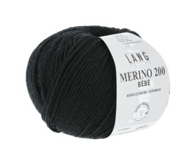 Pelote de laine à tricoter pour layette MERINO 200 BEBE - Lang Yarns