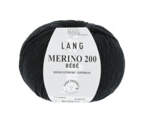 Pelote de laine à tricoter pour layette MERINO 200 BEBE - Lang Yarns