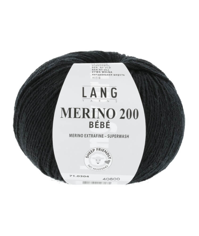 Pelote de laine à tricoter pour layette MERINO 200 BEBE - Lang Yarns
