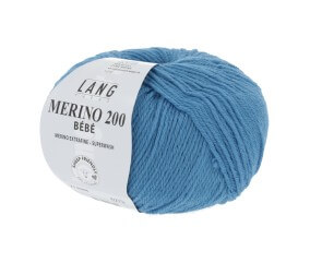 Pelote de laine à tricoter pour layette MERINO 200 BEBE - Lang Yarns