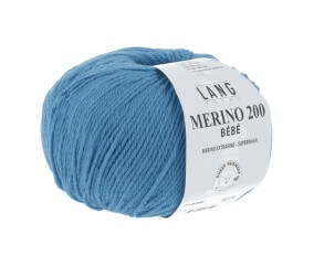Pelote de laine à tricoter pour layette MERINO 200 BEBE - Lang Yarns