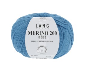 Pelote de laine à tricoter pour layette MERINO 200 BEBE - Lang Yarns