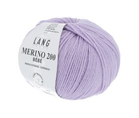 Pelote de laine à tricoter pour layette MERINO 200 BEBE - Lang Yarns