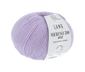 Pelote de laine à tricoter pour layette MERINO 200 BEBE - Lang Yarns