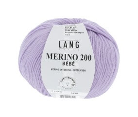 Pelote de laine à tricoter pour layette MERINO 200 BEBE - Lang Yarns