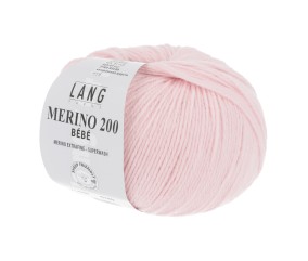 Pelote de laine à tricoter pour layette MERINO 200 BEBE - Lang Yarns
