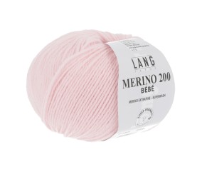 Pelote de laine à tricoter pour layette MERINO 200 BEBE - Lang Yarns