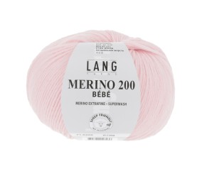 Pelote de laine à tricoter pour layette MERINO 200 BEBE - Lang Yarns