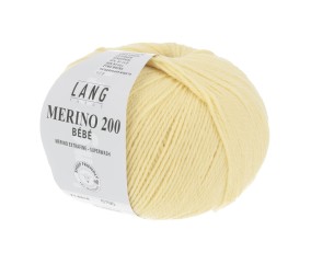 Pelote de laine à tricoter pour layette MERINO 200 BEBE - Lang Yarns
