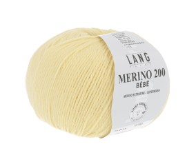 Pelote de laine à tricoter pour layette MERINO 200 BEBE - Lang Yarns