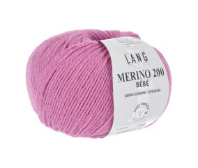 Pelote de laine à tricoter pour layette MERINO 200 BEBE - Lang Yarns