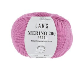 Pelote de laine à tricoter pour layette MERINO 200 BEBE - Lang Yarns