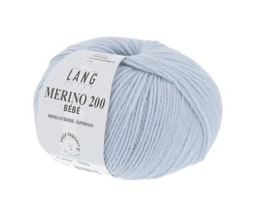 Pelote de laine à tricoter pour layette MERINO 200 BEBE - Lang Yarns