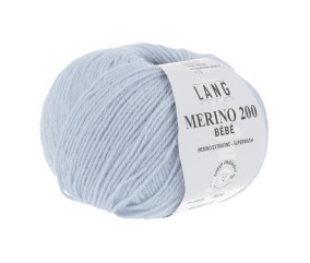 Pelote de laine à tricoter pour layette MERINO 200 BEBE - Lang Yarns