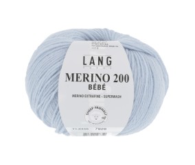 Pelote de laine à tricoter pour layette MERINO 200 BEBE - Lang Yarns
