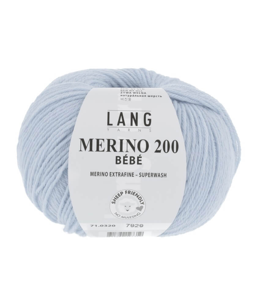Pelote de laine à tricoter pour layette MERINO 200 BEBE - Lang Yarns