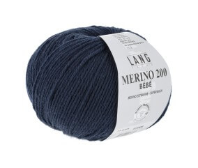 Pelote de laine à tricoter pour layette MERINO 200 BEBE - Lang Yarns