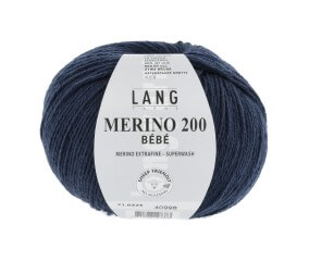 Pelote de laine à tricoter pour layette MERINO 200 BEBE - Lang Yarns