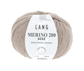 Pelote de laine à tricoter pour layette MERINO 200 BEBE - Lang Yarns
