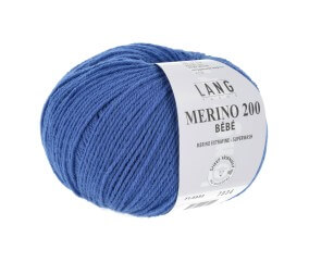 Pelote de laine à tricoter pour layette MERINO 200 BEBE - Lang Yarns