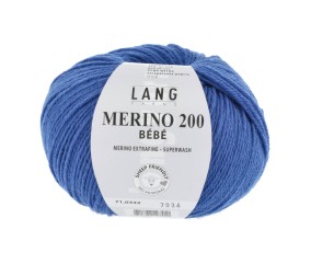 Pelote de laine à tricoter pour layette MERINO 200 BEBE - Lang Yarns