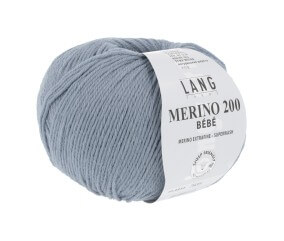 Pelote de laine à tricoter pour layette MERINO 200 BEBE - Lang Yarns