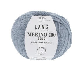 Pelote de laine à tricoter pour layette MERINO 200 BEBE - Lang Yarns