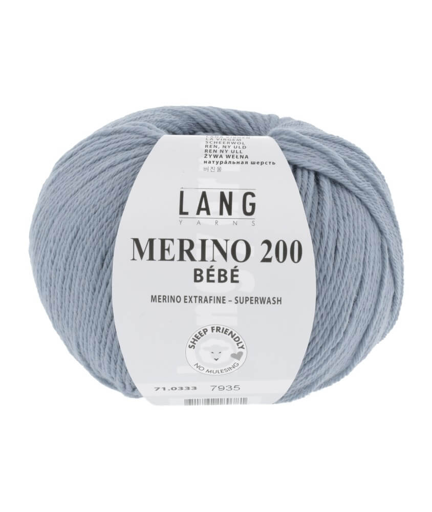 Pelote de laine à tricoter pour layette MERINO 200 BEBE - Lang Yarns