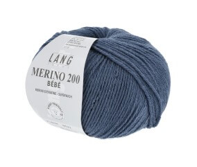 Pelote de laine à tricoter pour layette MERINO 200 BEBE - Lang Yarns