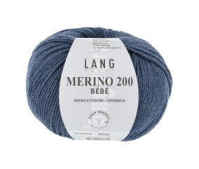 Pelote de laine à tricoter pour layette MERINO 200 BEBE - Lang Yarns