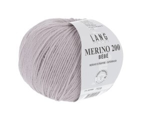 Pelote de laine à tricoter pour layette MERINO 200 BEBE - Lang Yarns