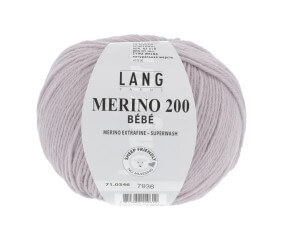 Pelote de laine à tricoter pour layette MERINO 200 BEBE - Lang Yarns