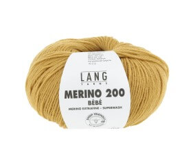 Pelote de laine à tricoter pour layette MERINO 200 BEBE - Lang Yarns