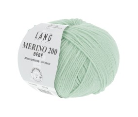 Pelote de laine à tricoter pour layette MERINO 200 BEBE - Lang Yarns