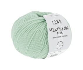 Pelote de laine à tricoter pour layette MERINO 200 BEBE - Lang Yarns