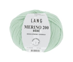Pelote de laine à tricoter pour layette MERINO 200 BEBE - Lang Yarns