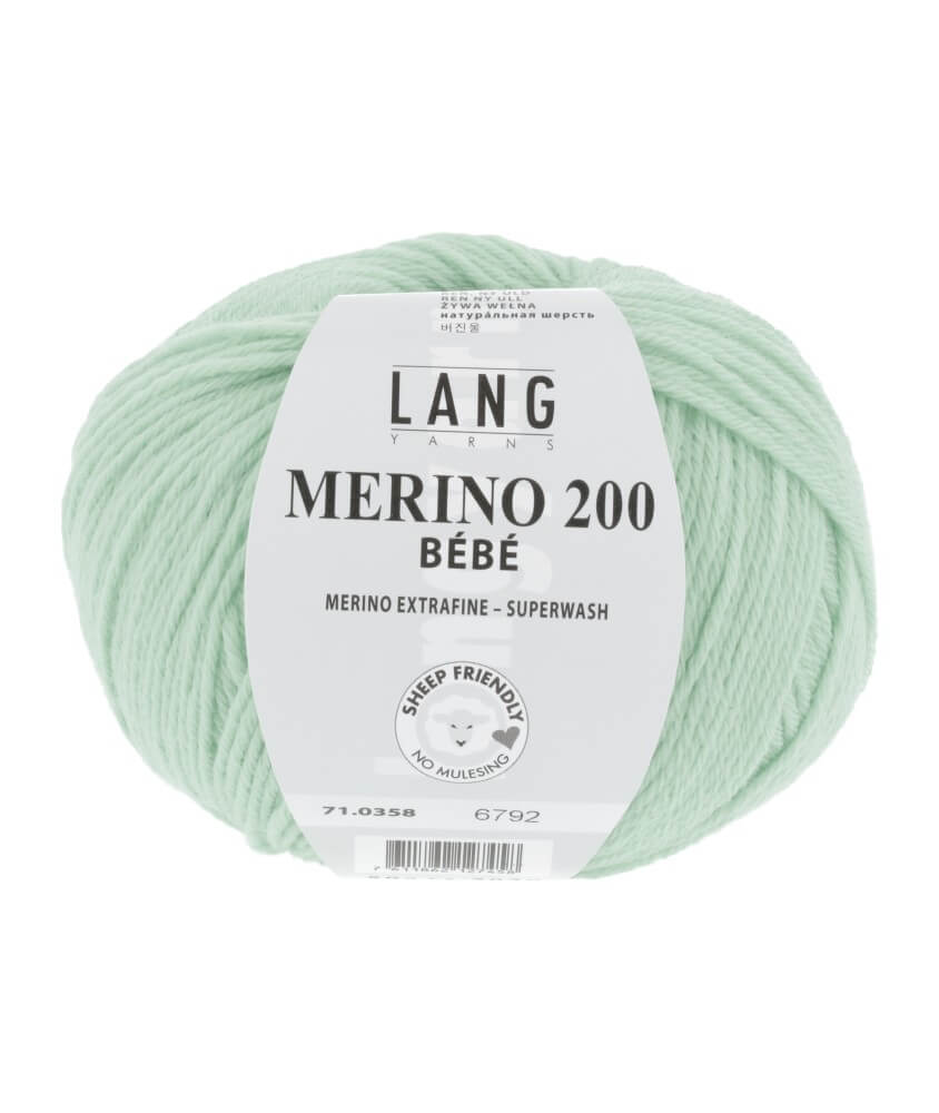 Pelote de laine à tricoter pour layette MERINO 200 BEBE - Lang Yarns