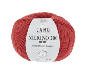 Pelote de laine à tricoter pour layette MERINO 200 BEBE - Lang Yarns